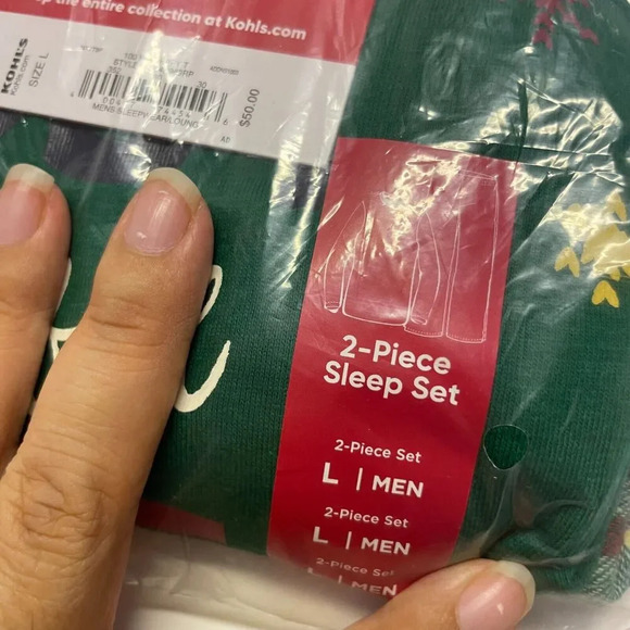 Jammies For Your Families Plaid Long Sleeve Christmas Pajama Set Size Large - Picture 5 of 6